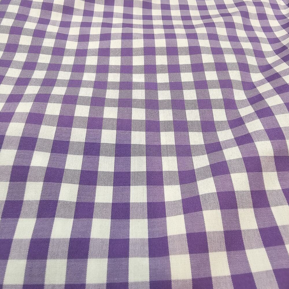 Charles Tyrwhitt Dress Shirt 15/33 Purple Gingham Check Plaid French Cuff Work - Picture 2 of 11